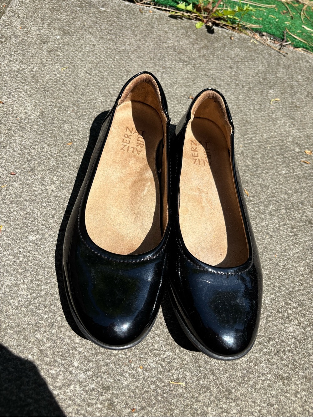 Naturalizer Black Patent Ballet Flats for Women 7M